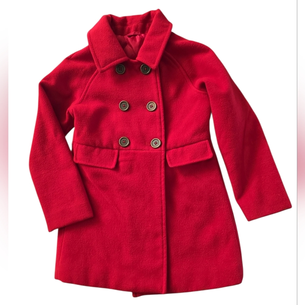 Red Girls Pea Coat (2yrs Old)